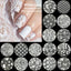 Black & White Lace Rose Nail Foil Stickers
