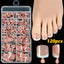 White Short Square Press-On Toenails | Full Cover Pedicure Set (100 Pcs)