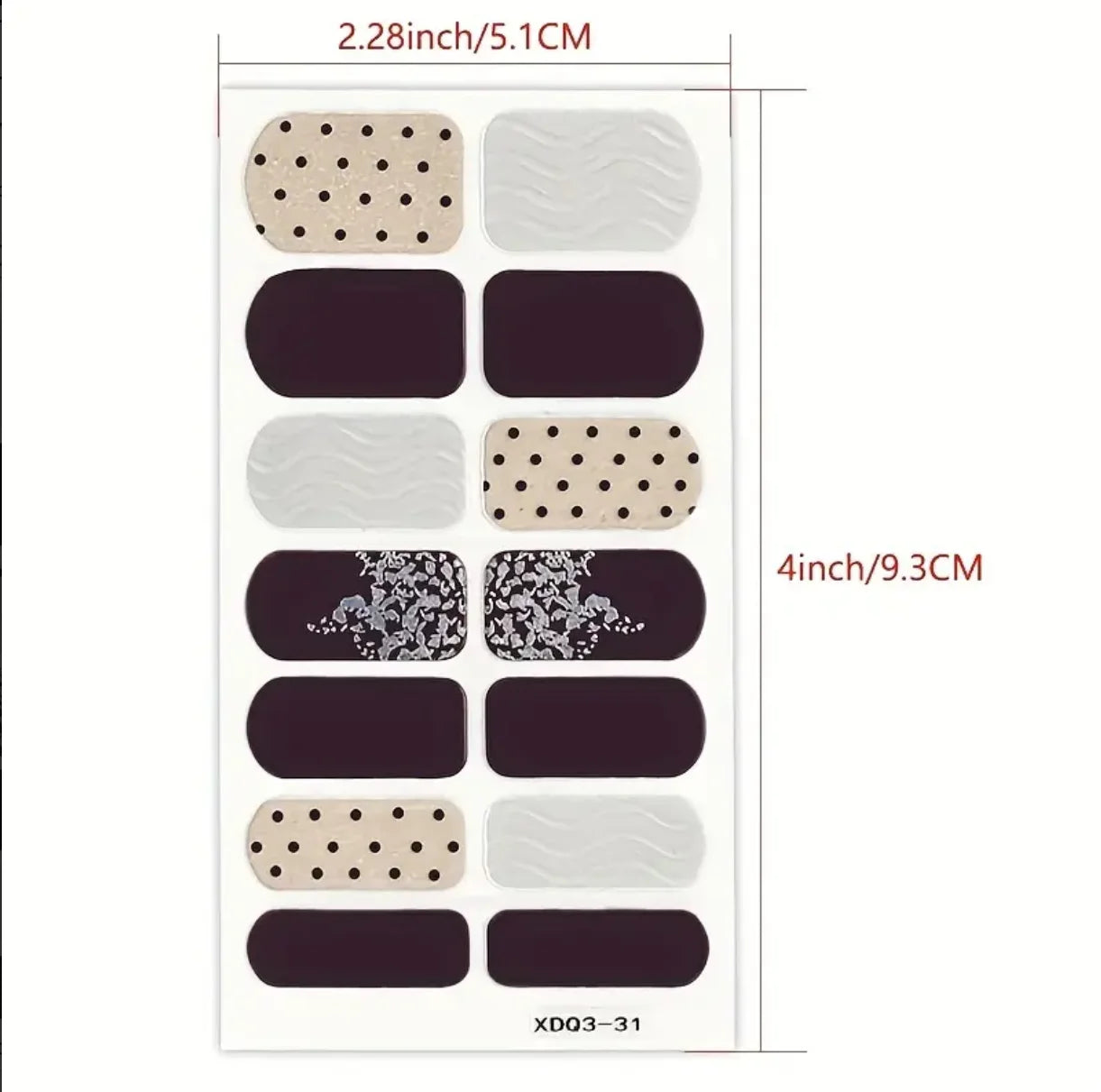 Full Cover Nail Wraps — 20 Vibrant Colors
