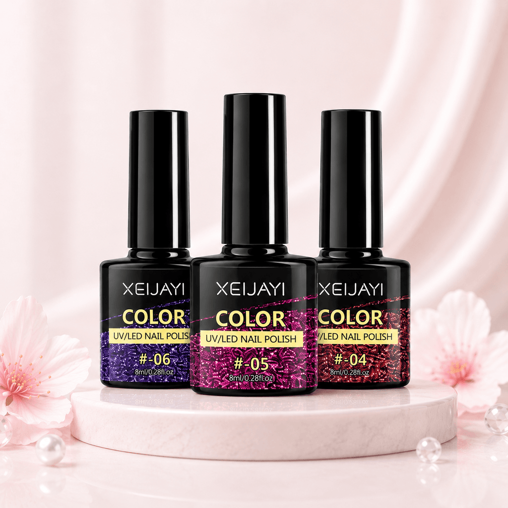 Cat Eye Reflective Magnetic Gel Nail Polish Set | 3D Light Effect (6 Pcs)