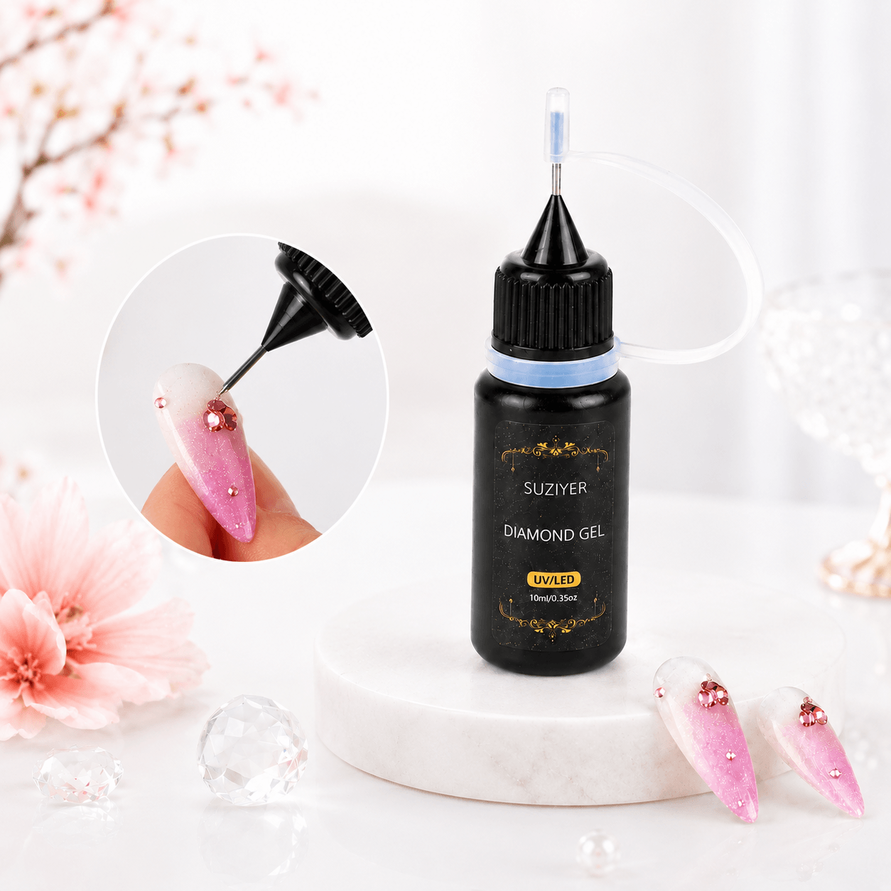 Nail Rhinestone Adhesive Glue for 3D Nail Decorations | Dries Clear (10ml)
