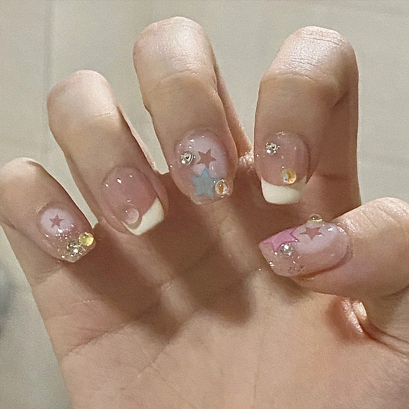 Y2K Rhinestone Short Ballet Press-On Nails (24 Pcs) Secondary image