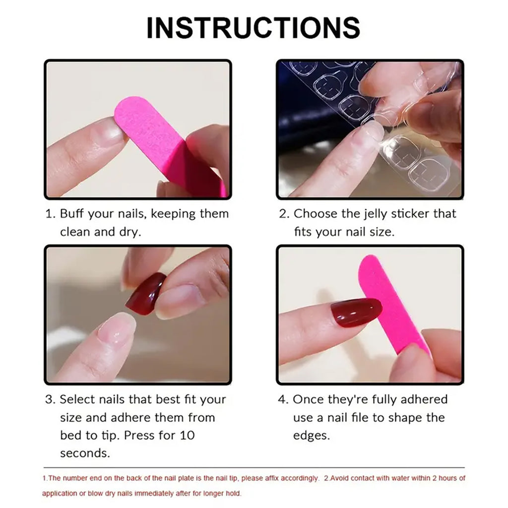 Glossy Black Stiletto Press-On Nails (24 Pcs)