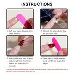 Glossy Black Stiletto Press-On Nails (24 Pcs)