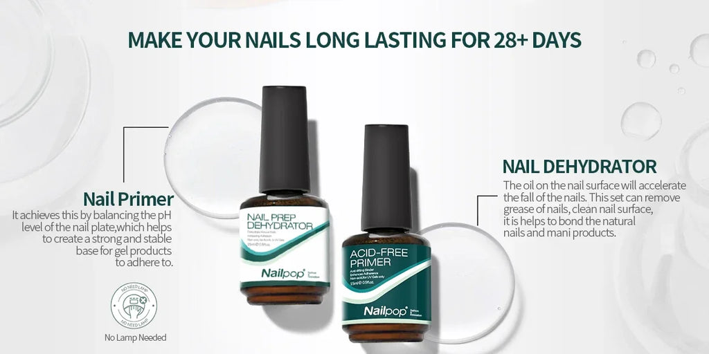 Acid-Free Nail Dehydrator & Primer Set — Fast Dry