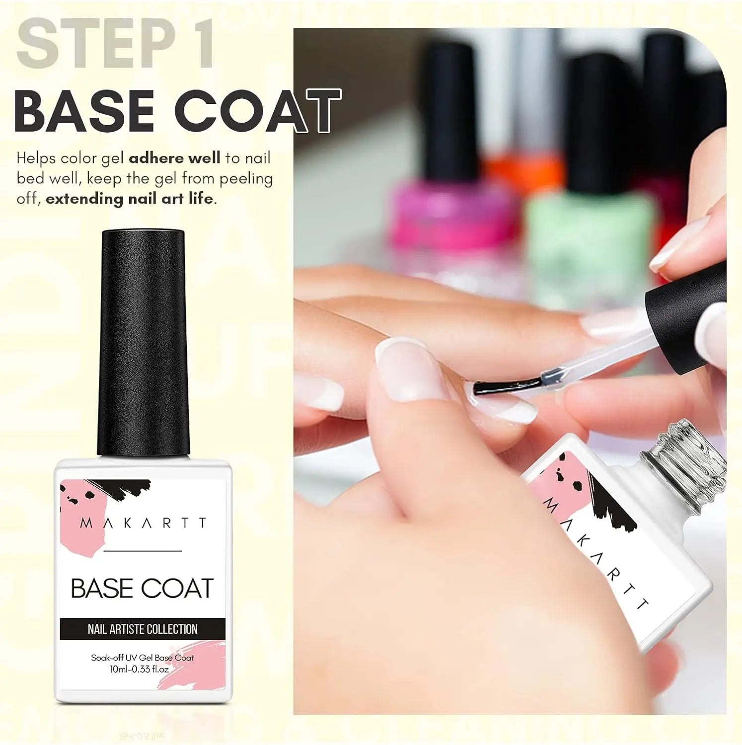Gel Top & Base Coat Set | No-Wipe, Soak-Off UV/LED Formula Secondary image