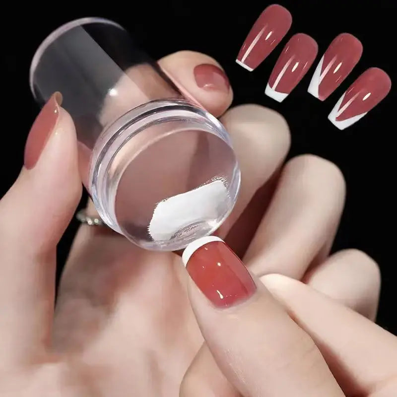 Nail Art Stamper & Scraper Set with Clear Jelly Plate Main image