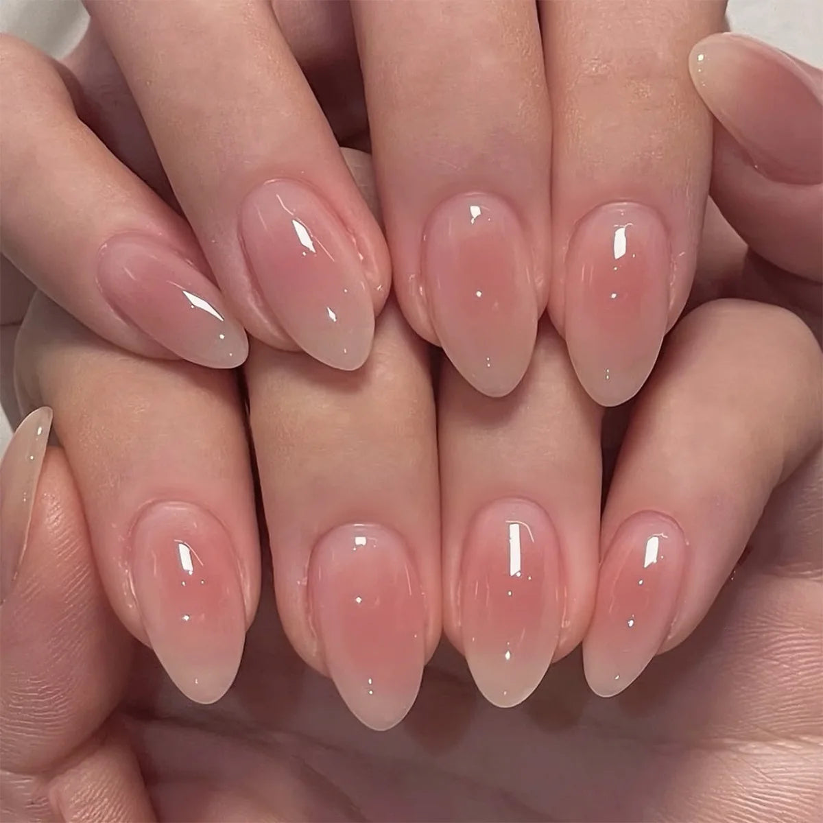 Blush Pink Oval Almond Press-On Nails (24 Pcs) Main image