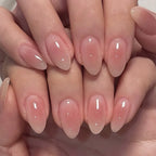 Blush Pink Oval Almond Press-On Nails (24 Pcs)