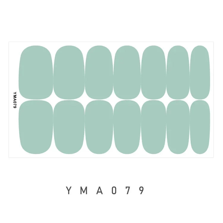 Full Cover Nail Wraps — 20 Vibrant Colors