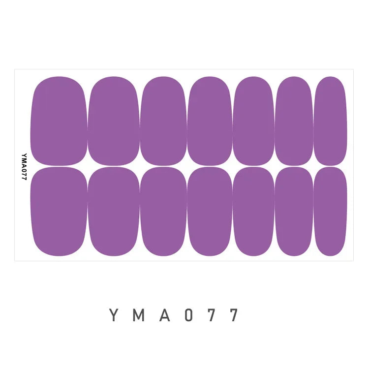 Full Cover Nail Wraps — 20 Vibrant Colors