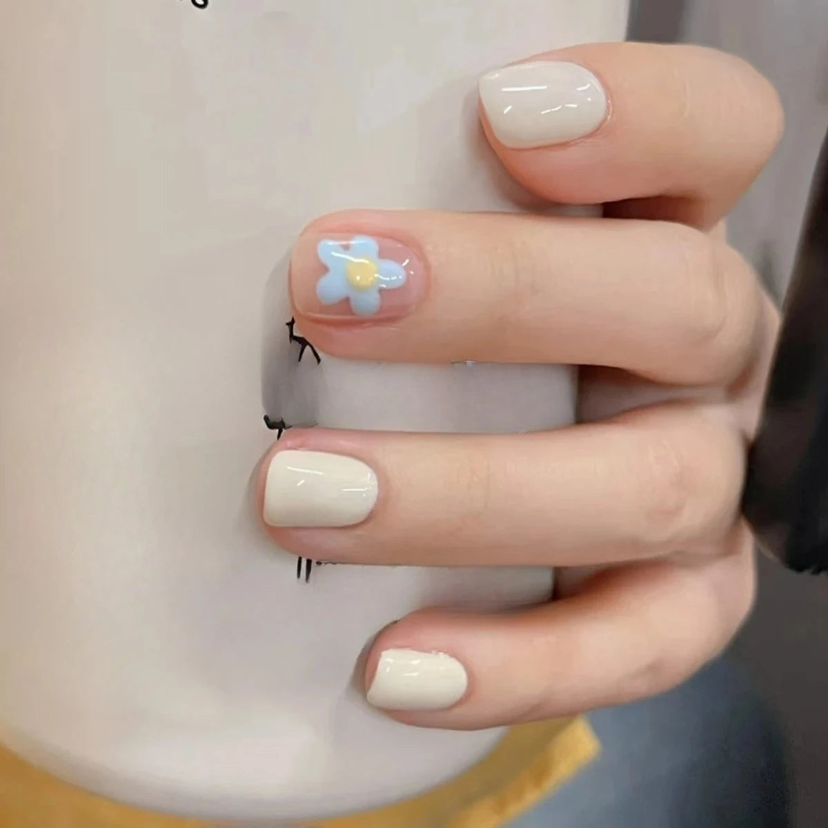 Y2K Rhinestone Short Ballet Press-On Nails (24 Pcs)