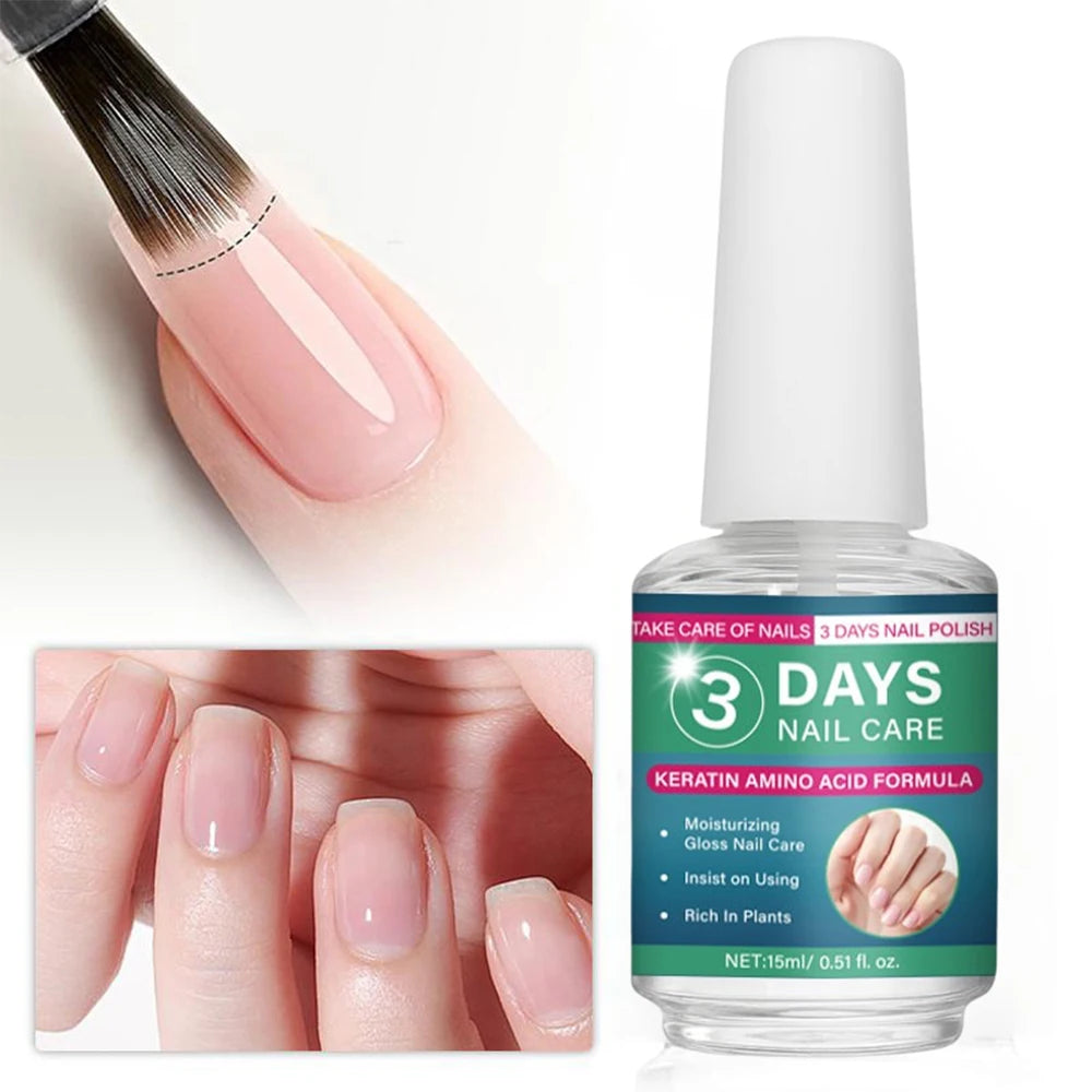 Keratin Nail Strengthener Oil | Fast-Dry Formula | Deep Moisture & Salon Shine (15ml) Main image