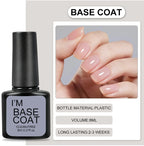 Gel Nail Polish Starter Kit — Top & Base Coat Set (4 Pcs)