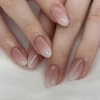 Blush Pink Oval Almond Press-On Nails (24 Pcs)