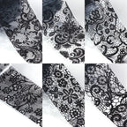 Black & White Lace Nail Art Foil Set (10 Rolls)