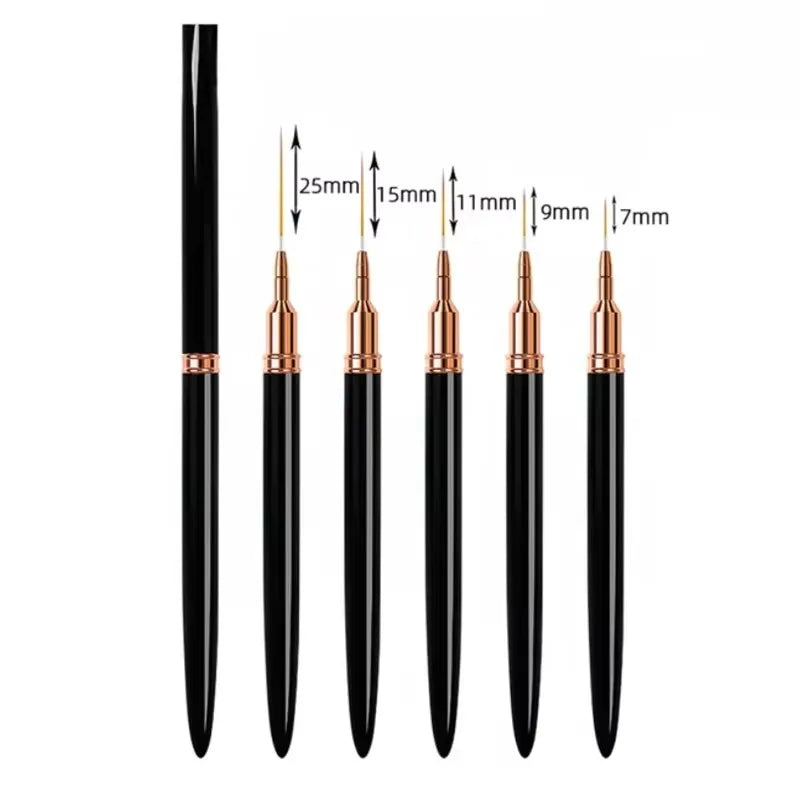 Nail Art Liner Brush Set | Precision Detail Brushes (5 Pcs)
