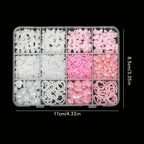3D Nail Art Decoration Kit — Resin Bows & Pearls (500 Pcs)