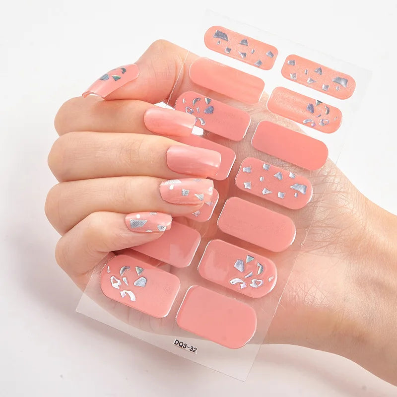 Full Cover Nail Wraps — 20 Vibrant Colors