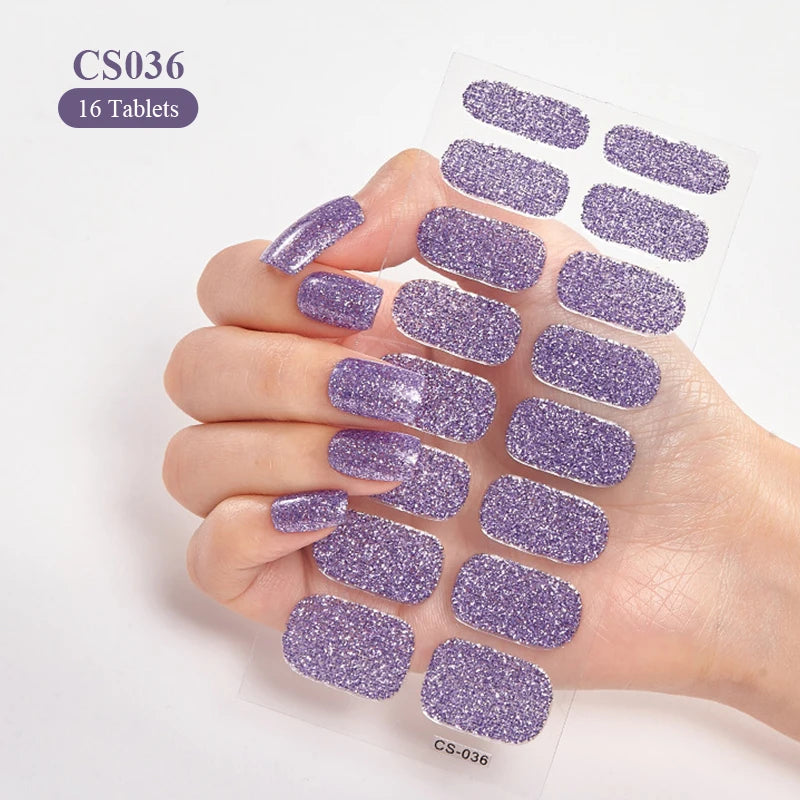 Glitter Full Cover Nail Polish Stickers Secondary image