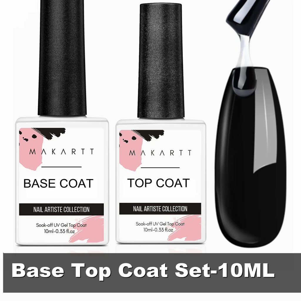 Gel Top & Base Coat Set | No-Wipe, Soak-Off UV/LED Formula