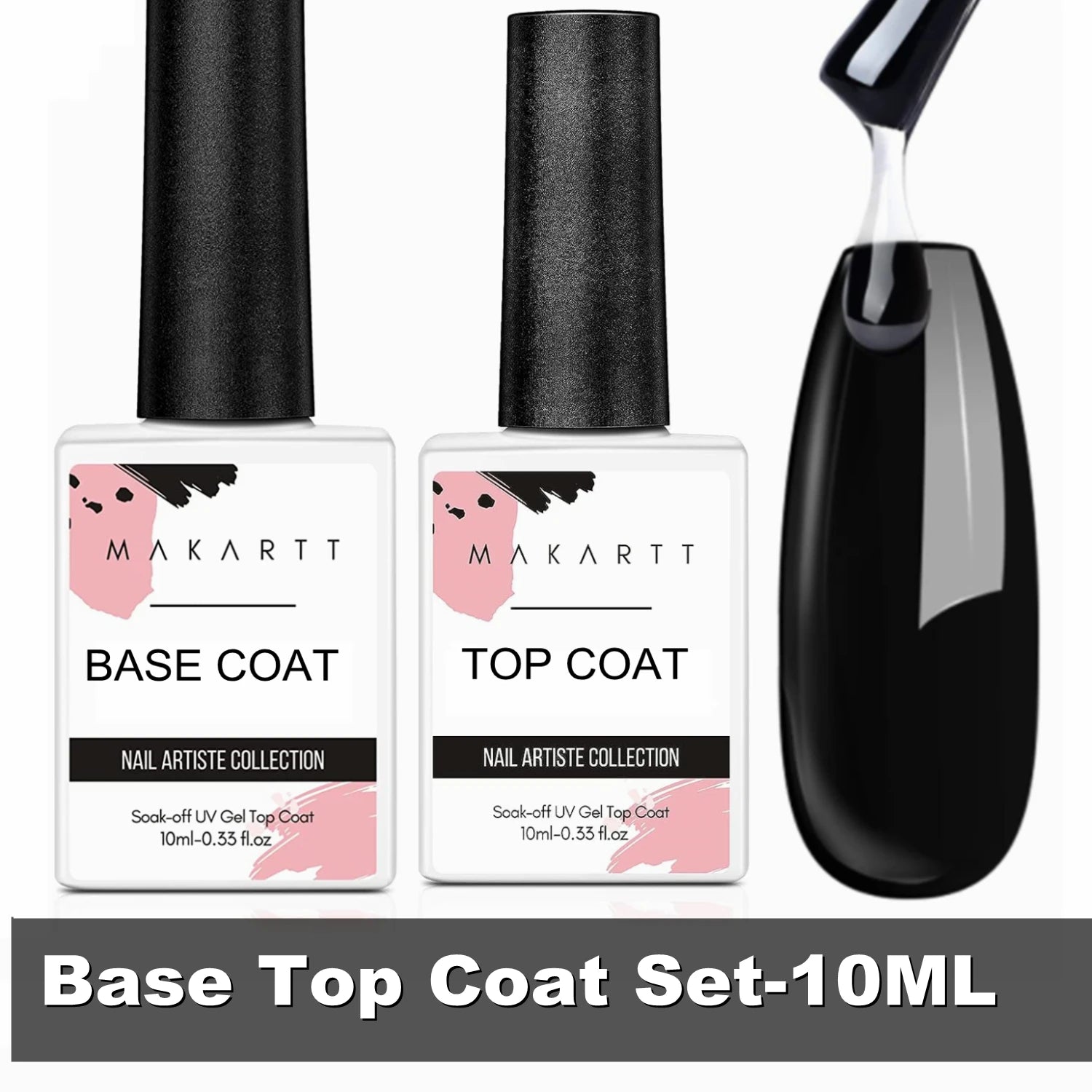 Gel Top & Base Coat Set | No-Wipe, Soak-Off UV/LED Formula