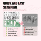Bridal Lace Nail Art Stamping Plate | Butterfly & Floral Designs