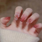 Short Trapezoid Press-On Nails | Jelly Glue & Nail File Included (24 Pcs)