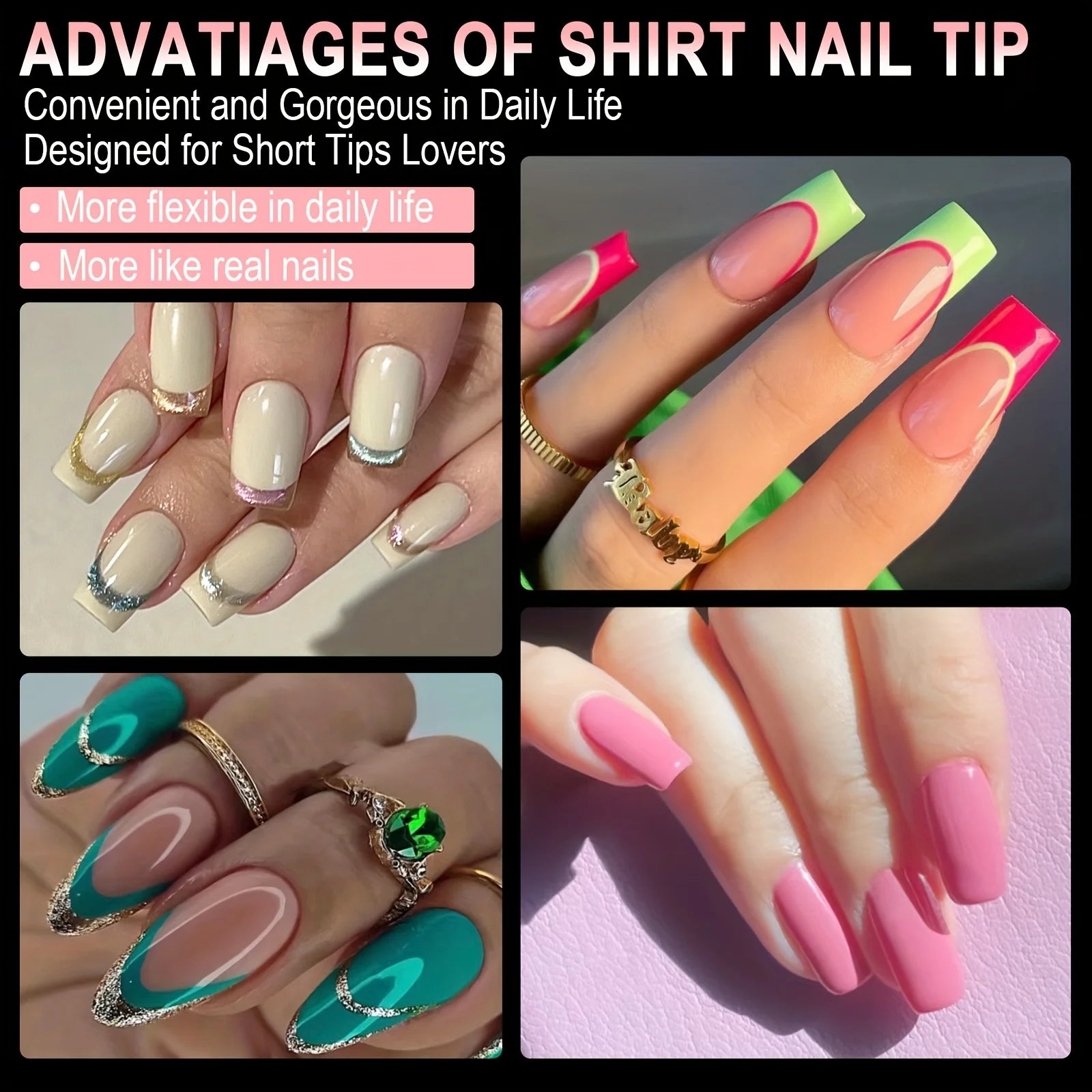 Gel Nail Tips for Extensions | Half Matte Clear Acrylic Full Cover (600 Pcs)