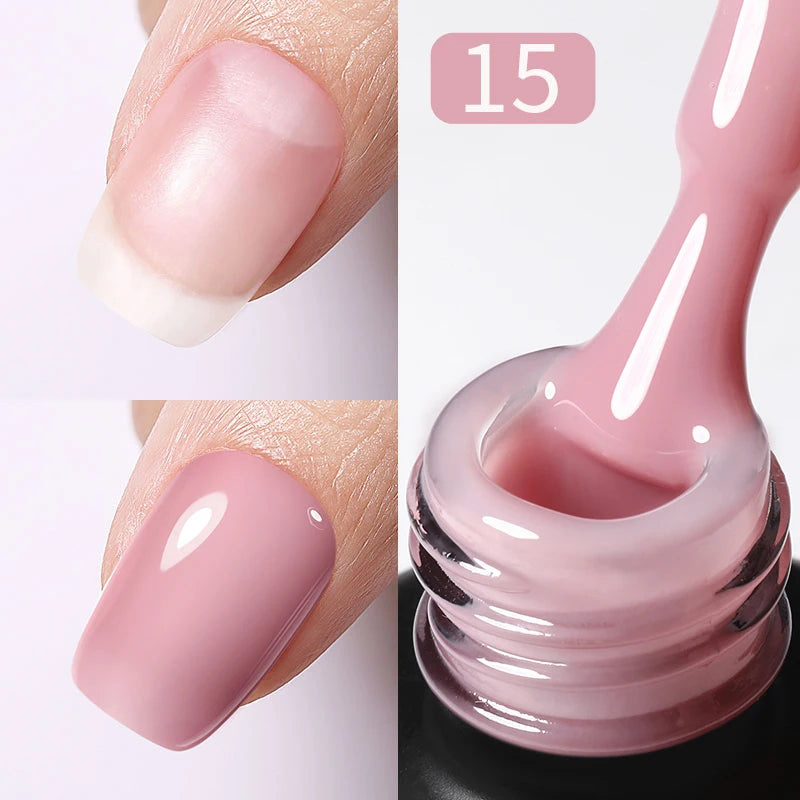 Milky Pink Rubber Base Gel Nail Polish (15ml)