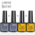 Gel Nail Polish Starter Kit | Top & Base Coat Set (4 Pcs)
