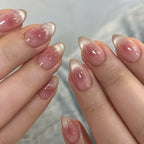 Blush Pink Oval Almond Press-On Nails (24 Pcs)