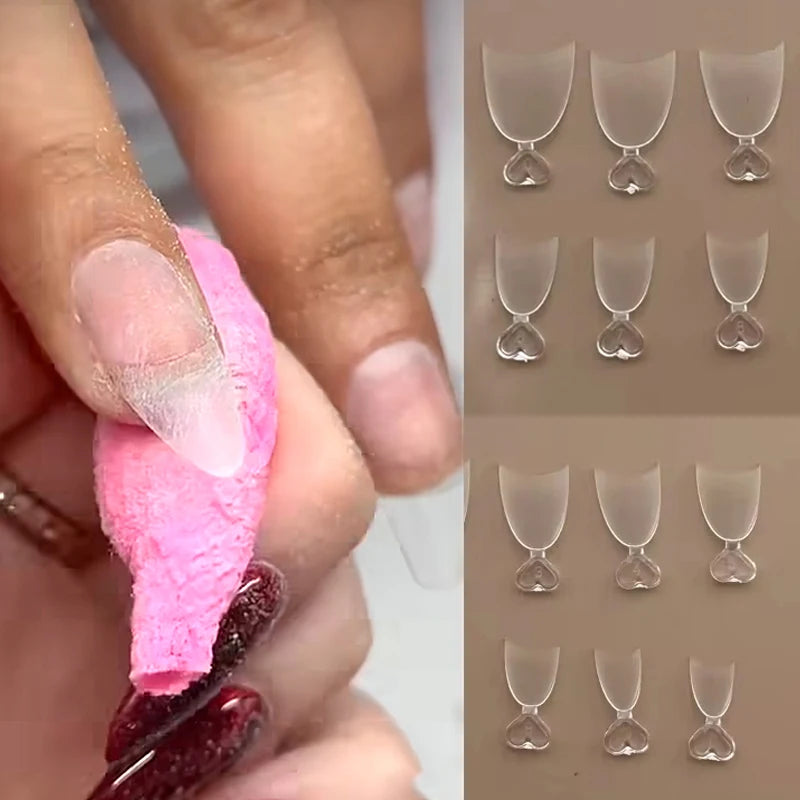 Square French Gradient Press-On Toenails | Salon Pedicure at Home (30 Pcs)