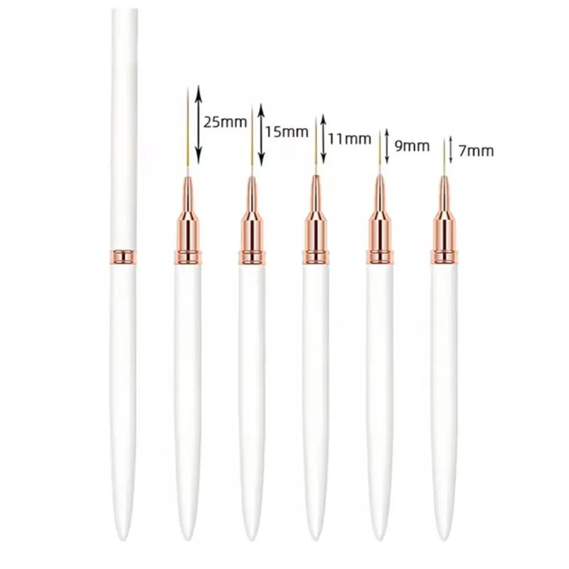Nail Art Liner Brush Set | Precision Detail Brushes (5 Pcs)