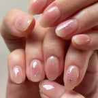 Blush Pink Oval Almond Press-On Nails (24 Pcs)