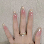 Blush Pink Oval Almond Press-On Nails (24 Pcs)