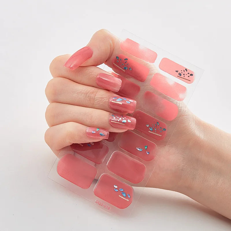 Full Cover Nail Wraps — 20 Vibrant Colors