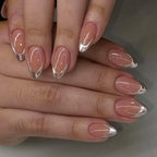 Blush Pink Oval Almond Press-On Nails (24 Pcs)