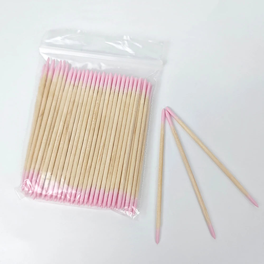 Nail Cuticle Pusher & Remover Sticks | Disposable & Hygienic (400 Pcs)