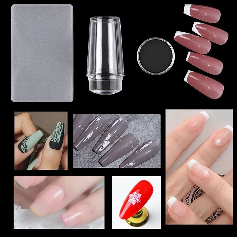French Manicure Nail Stamping Plates Kit Main image