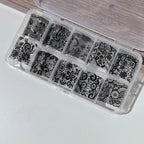 Black & White Lace Nail Transfer Foils (10 Rolls)