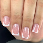 French Tip Handmade Press-On Nails with Glue (24 Pcs)
