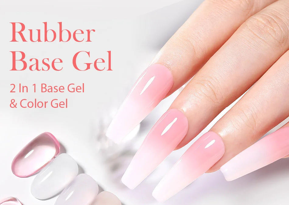 Milky Pink Rubber Base Gel Nail Polish (15ml)
