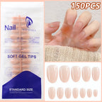 Glossy Pink Square Coffin Press-On Nails | Full Cover Salon Set (120 Pcs)