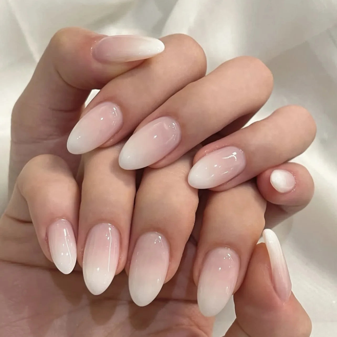 Blush Pink Oval Almond Press-On Nails (24 Pcs)