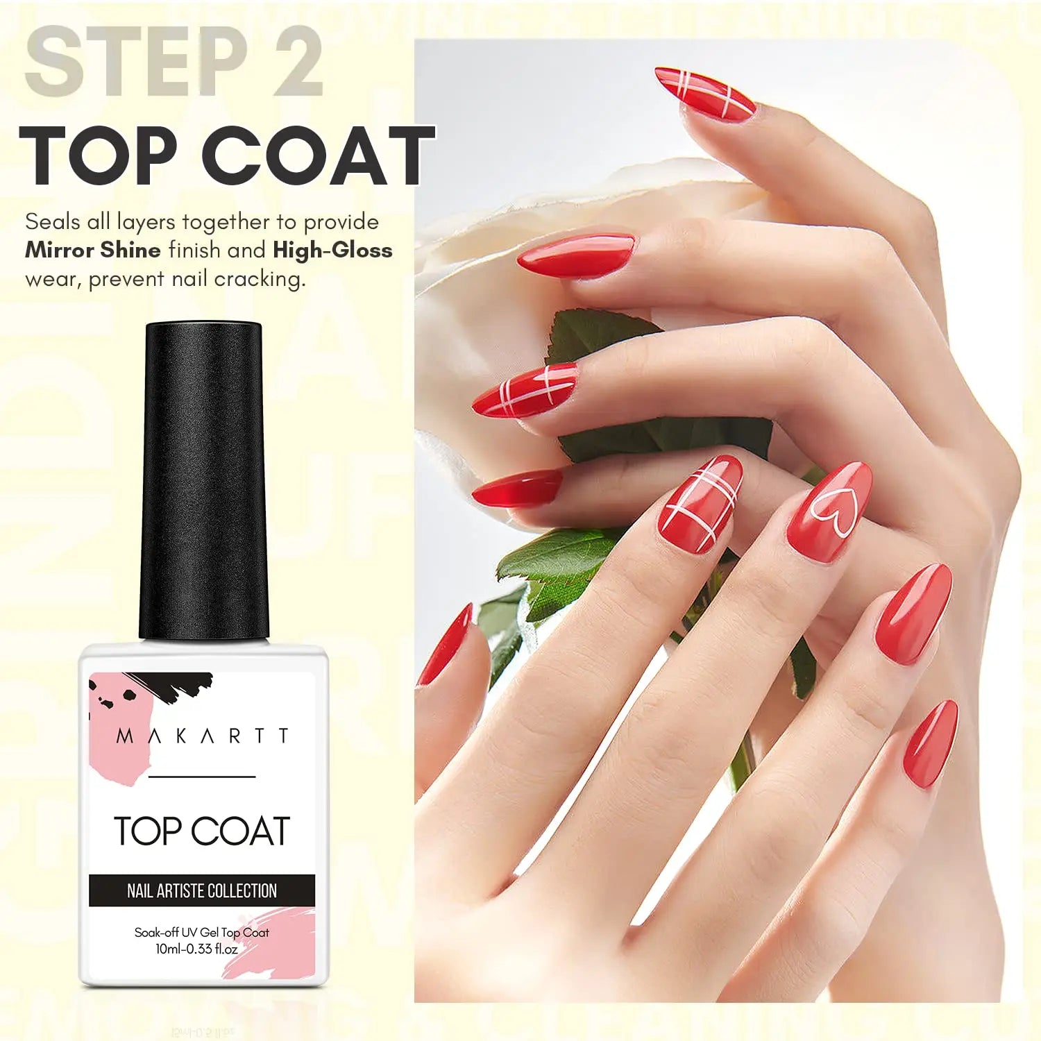 Gel Top & Base Coat Set | No-Wipe, Soak-Off UV/LED Formula