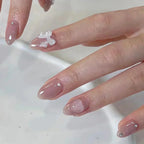 Y2K Rhinestone Short Ballet Press-On Nails (24 Pcs)