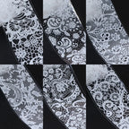 Black & White Lace Nail Art Foil Set (10 Rolls)