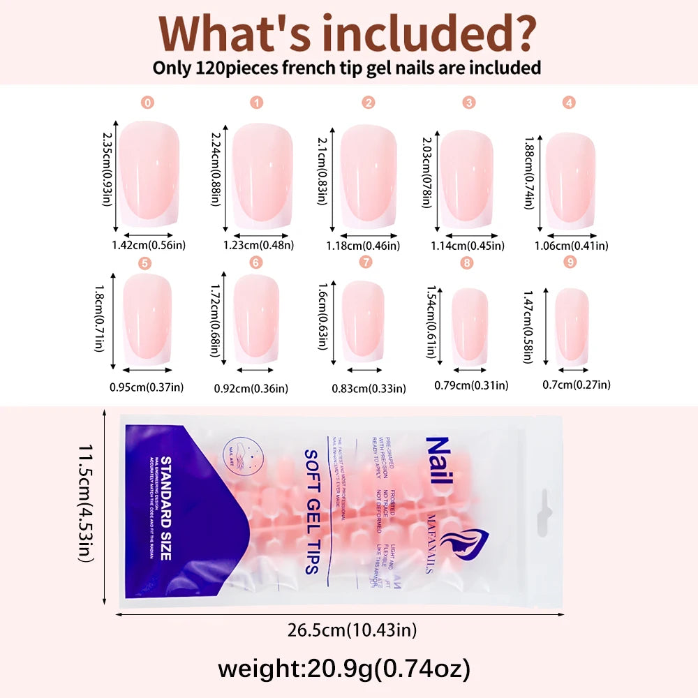 Glossy Pink Square Coffin Press-On Nails | Full Cover Salon Set (120 Pcs)