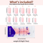 Glossy Pink Square Coffin Press-On Nails | Full Cover Salon Set (120 Pcs)